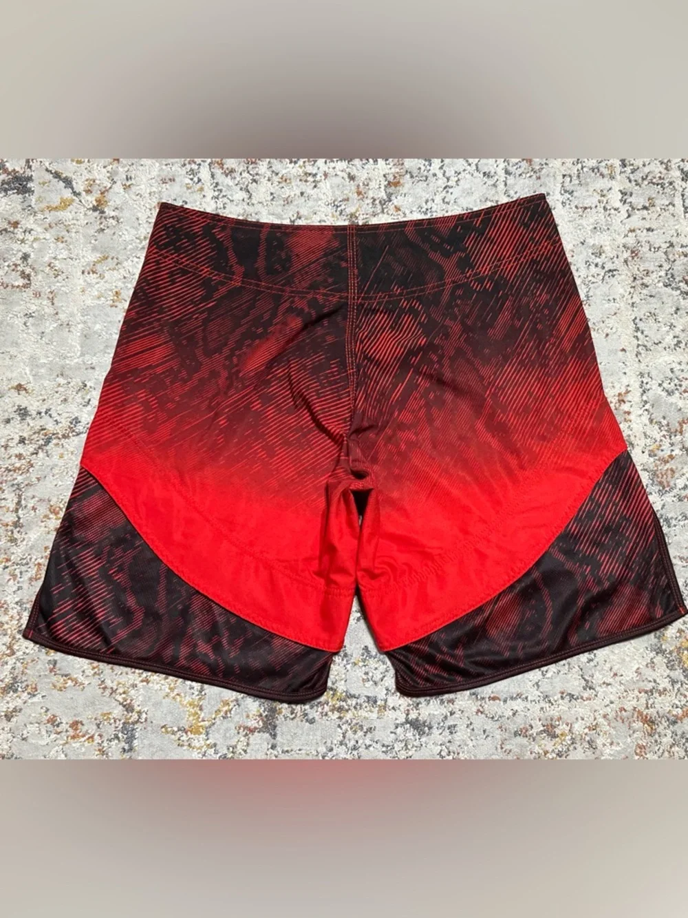 Venum Fight Team MMA kickboxing shorts Size Large black red